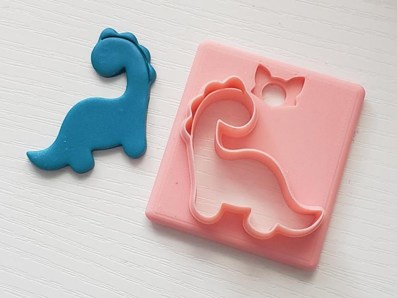 Cute Simple Dinosaur 1 Polymer Clay Earring Cutter