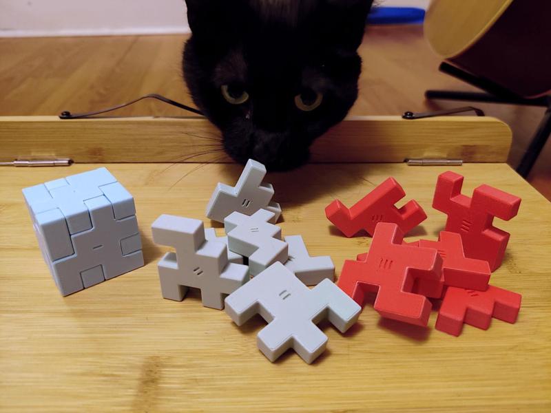 Würfel Cube Puzzles, 3 Difficulties, Enlarged, Labelled, Improved Tolerances