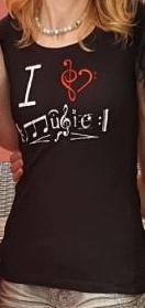 I love music stencil / template / šablona