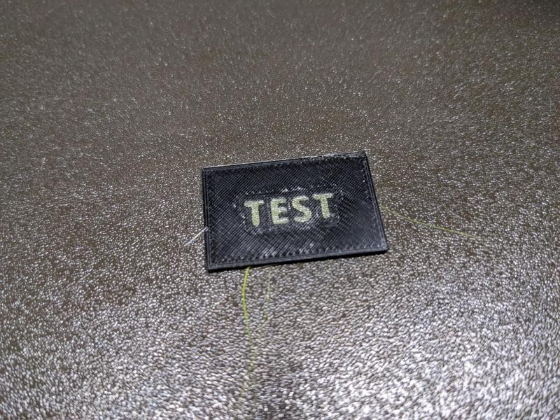 Two Color Flat Text via Filament Switching - Test Model