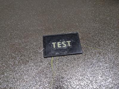 Two Color Flat Text via Filament Switching - Test Model