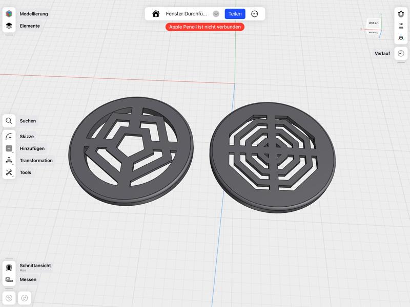 Fensterdurchführung Kappen