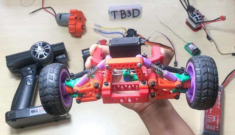 The front axle of the Buggy car