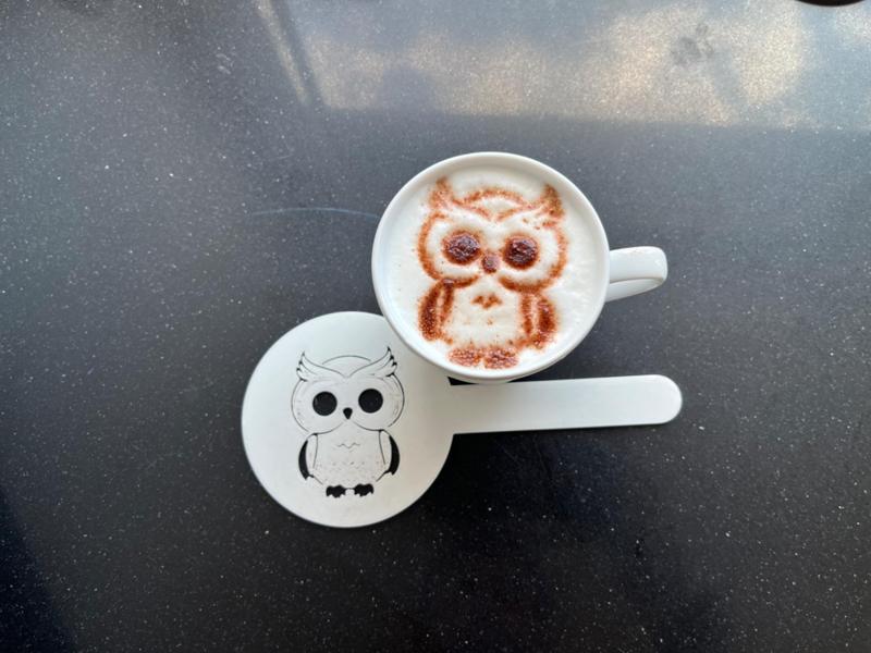 Cappuccino Latte Art Owl