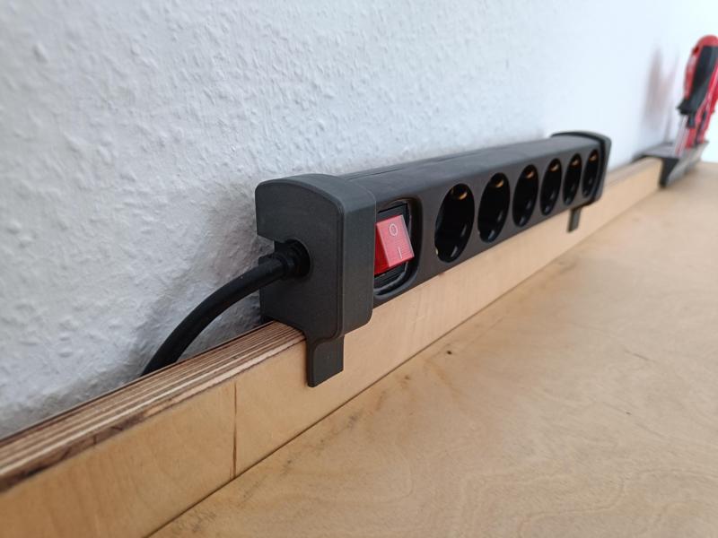Table mount for power strip
