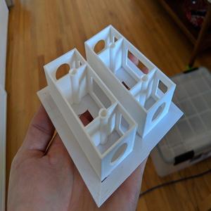 IKEA cabinet spacer block for 10" server rack