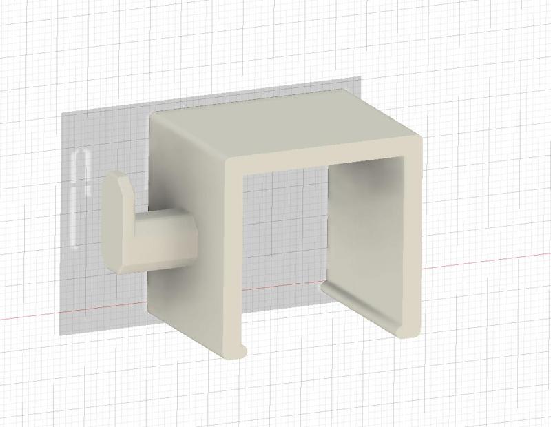 Parametric Coat/Tool Hanger Hook - for bars with a rectangular profile
