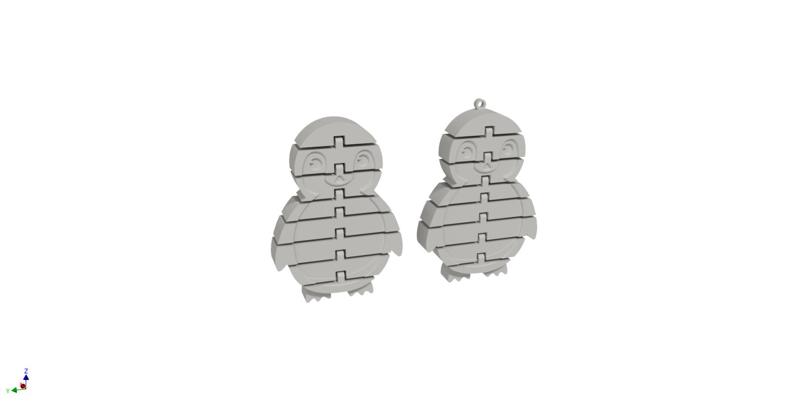 ARTICULATED PINGUIN / FLEXI PINGUIN / FLEXIBLE KEYCHAIN