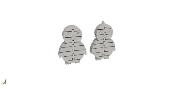 ARTICULATED PINGUIN / FLEXI PINGUIN / FLEXIBLE KEYCHAIN