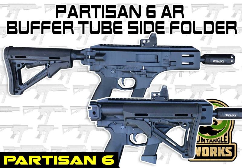 (FGC6) Partisan 6 AR 15 buffer tube side folder