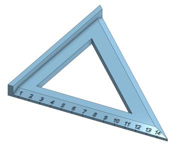 Speed square 45° and 90°  (Metric)