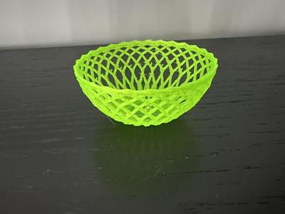 Antique style open weave cathedral lattice bowl