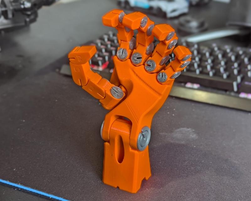(3MF) Poseable Articulated Robot Hand (sorted/scaled)