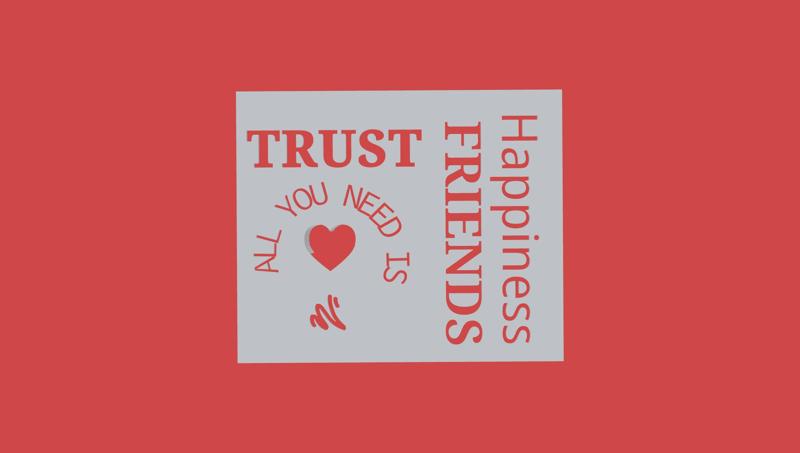 Schablone "All You Need Is"