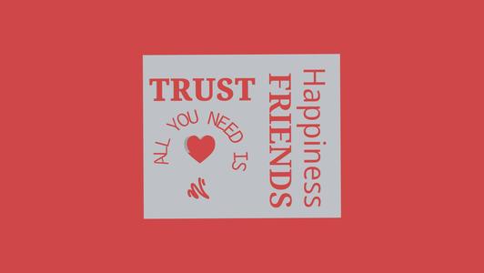 Schablone "All You Need Is"