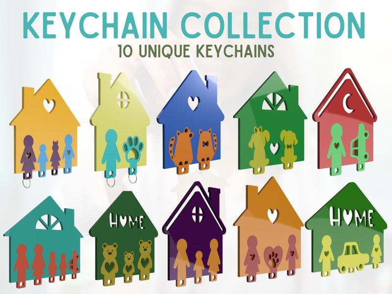 House Keychain Panel Set