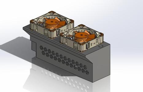 SKR 3 ez - Driver Cooling Duct for dual 40mm Fans