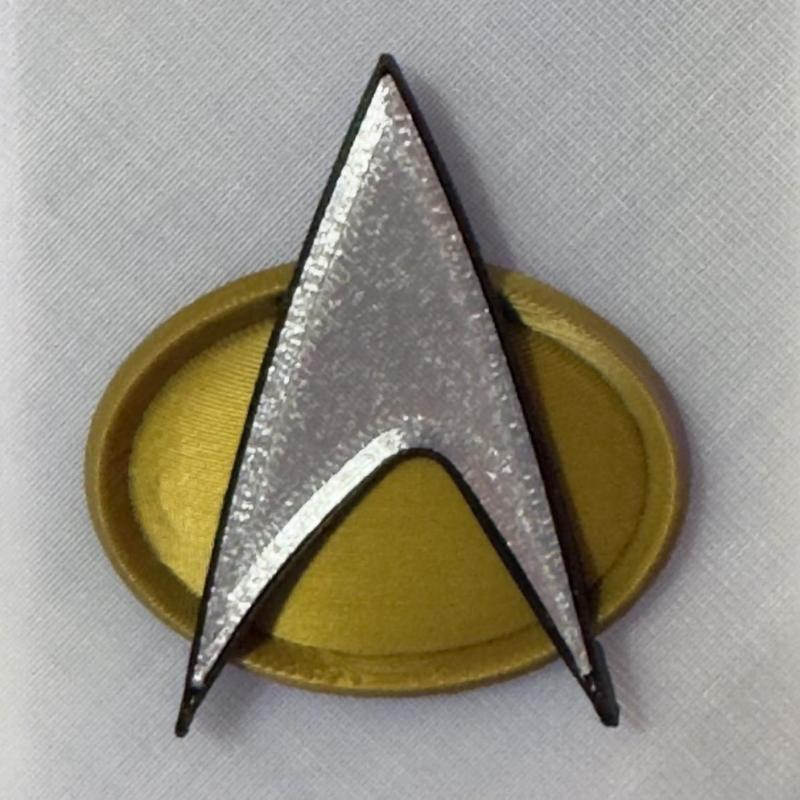 Star Trek : The Next Generation Comm badge - refined