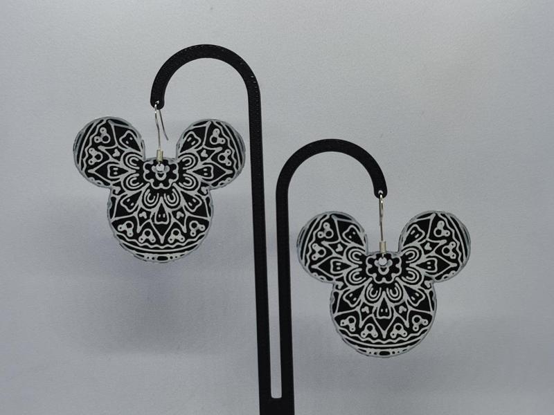 Mandala Mouse Earrings