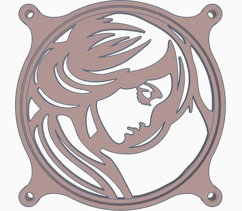 Fan cover: Her face (120 mm)