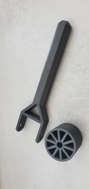 Roller adjusted to take M6 40mm bolt instead.