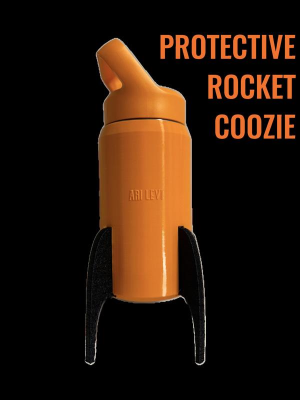 "Bottle Rocket" Protective Koozie sleeve for kids' water bottles (Parametric)