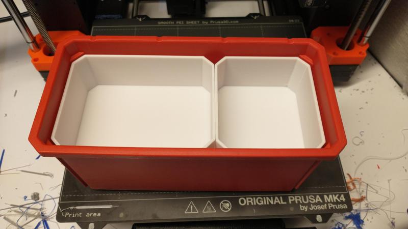 Milwaukee Packout 8 inch bin 60/40 containers half height