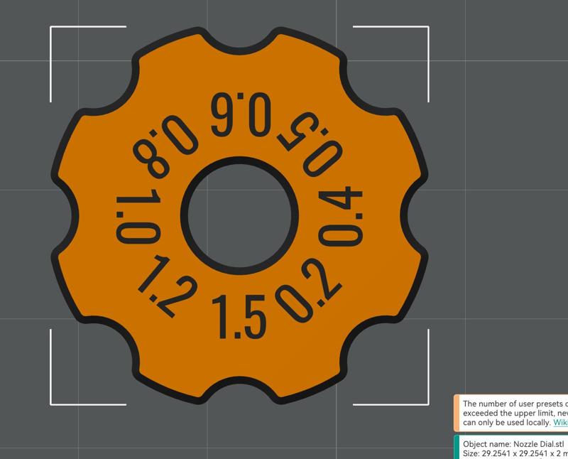 Improved Nozzle Indicator Dial