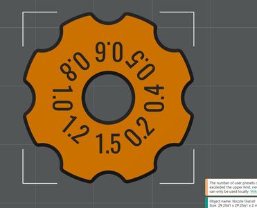 Improved Nozzle Indicator Dial