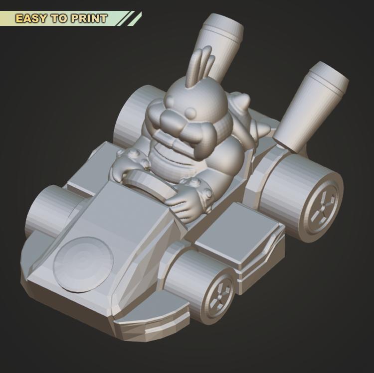 Mario Kart - Koopa Morton - (EASY TO PRINT - NO SUPPORT)
