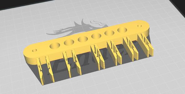 Simple tool rack with brush holders