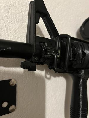 Airsoft, M4 puska montaz popruhu na hlaven