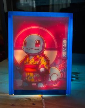 Pokemon Squirtle Lithophane Color