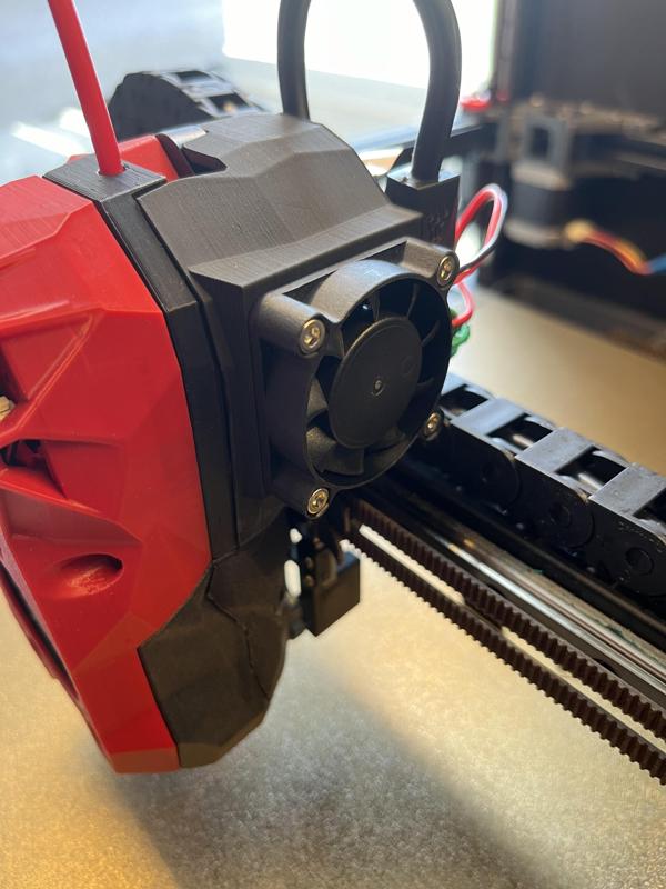 Voron 2.4 Stealthburner cable door with fan for btt ebb rp2040 canbus