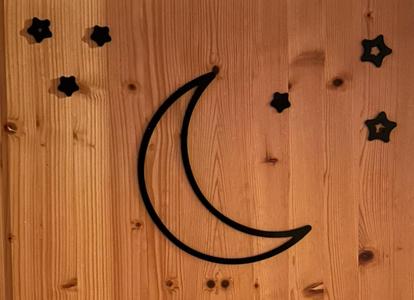 Simple Moon and Stars 2D