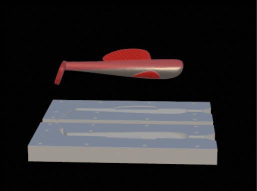 Fishing mold / form fish hoof