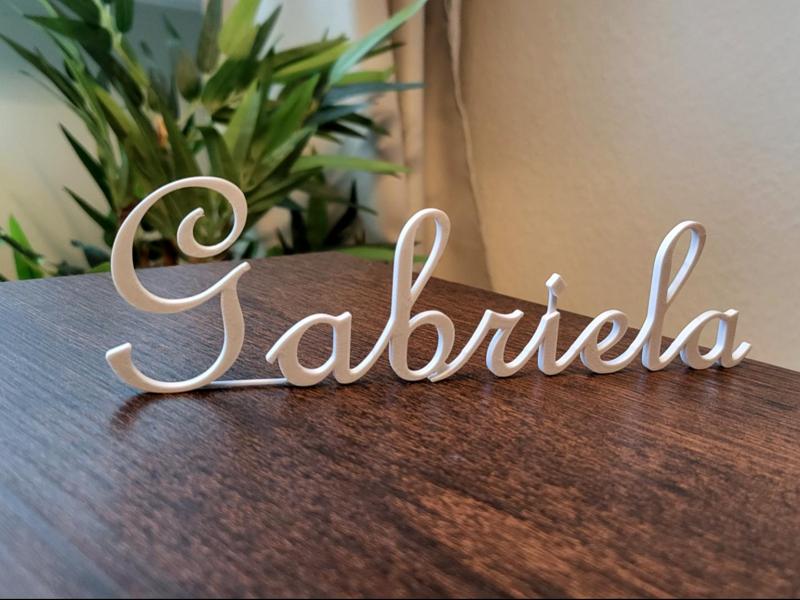 3D Printable Name Display (Gabriela)