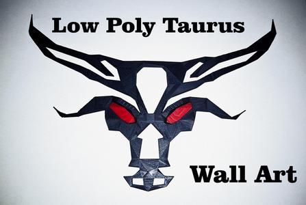Bull Low poly Walll Art