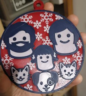 Happy family Christmas Ornament