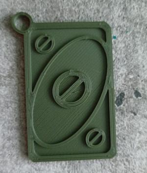 Keychain block card Uno