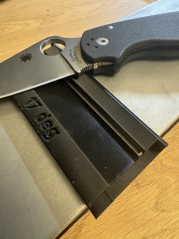 3x8" sharpening stone guide 17 degrees