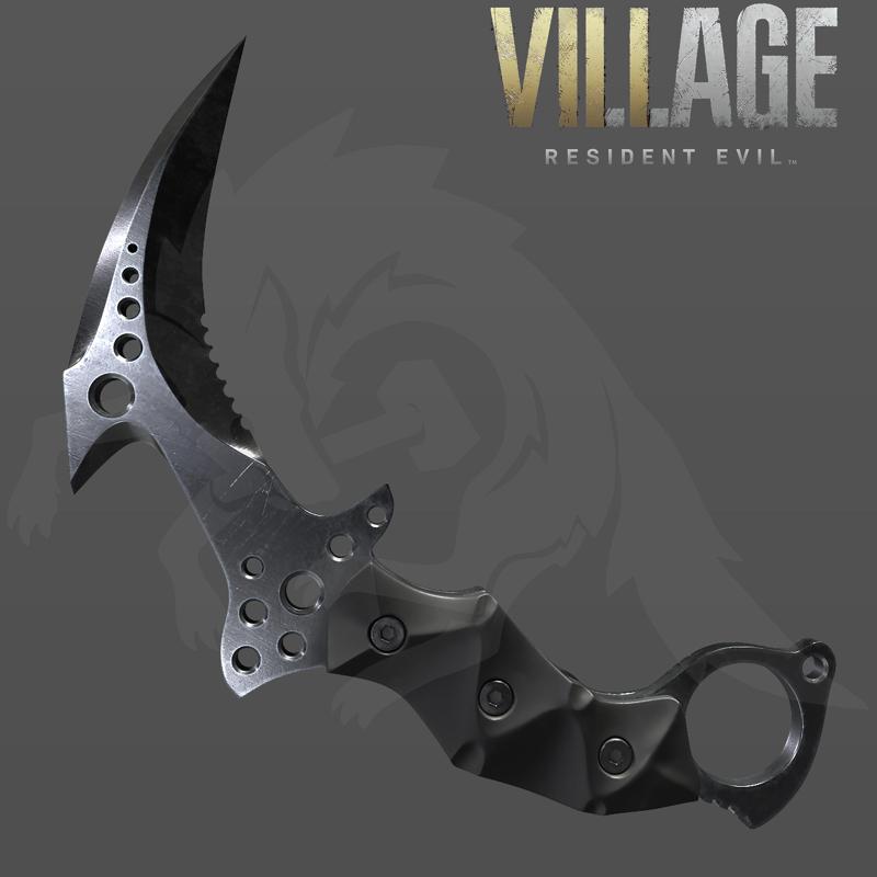 Residual Evil 8 village Karambit Knife for cosplay 3d model