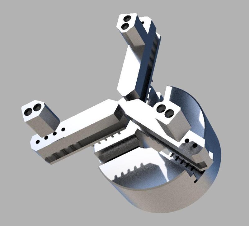 Lathe 80mm chuck external jaws
