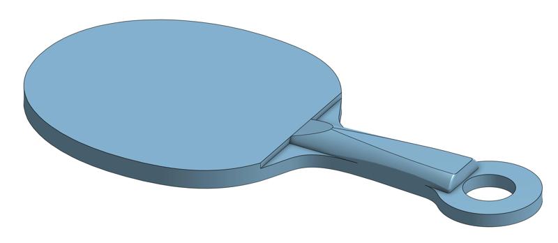 Table Tennis Cart Opener Keychain