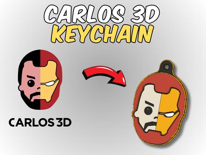 Carlos 3D Keychain