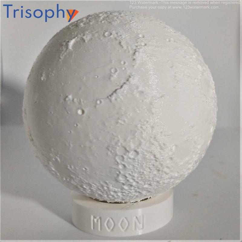 MOON - High relief satellite + stand