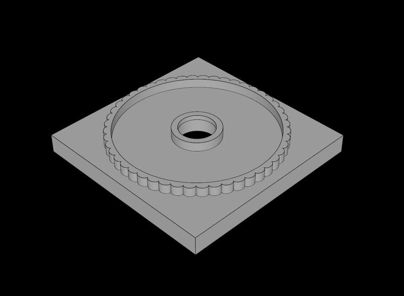 Lego Compatible (61485.dat) Turntable Flat Base  4 x  4