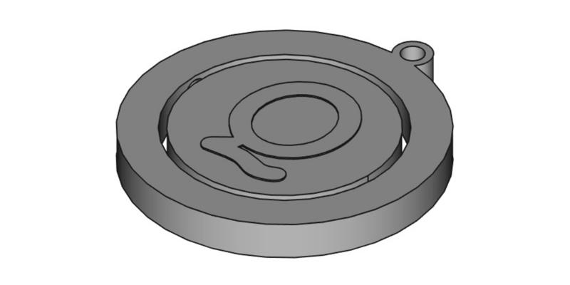 Key ring letter Q