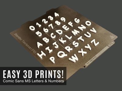 Alphabet Letters & Numbers - Comic Sans MS