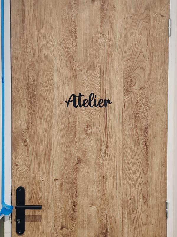 Panneau lettrage atelier